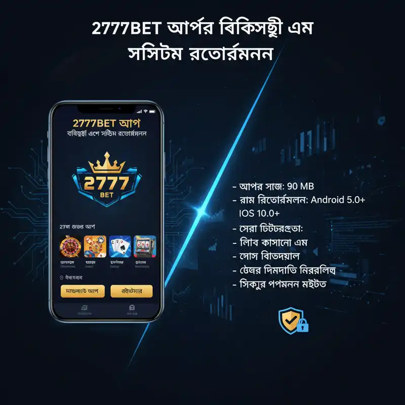 2777bet অ্যাপ ইন্টারফেস এবং সিস্টেম রিকোয়ারমেন্ট