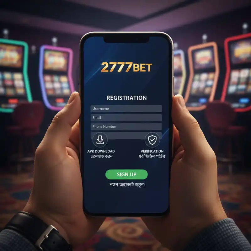 2777bet রেজিস্ট্রেশন গাইড ইন্টারফেস